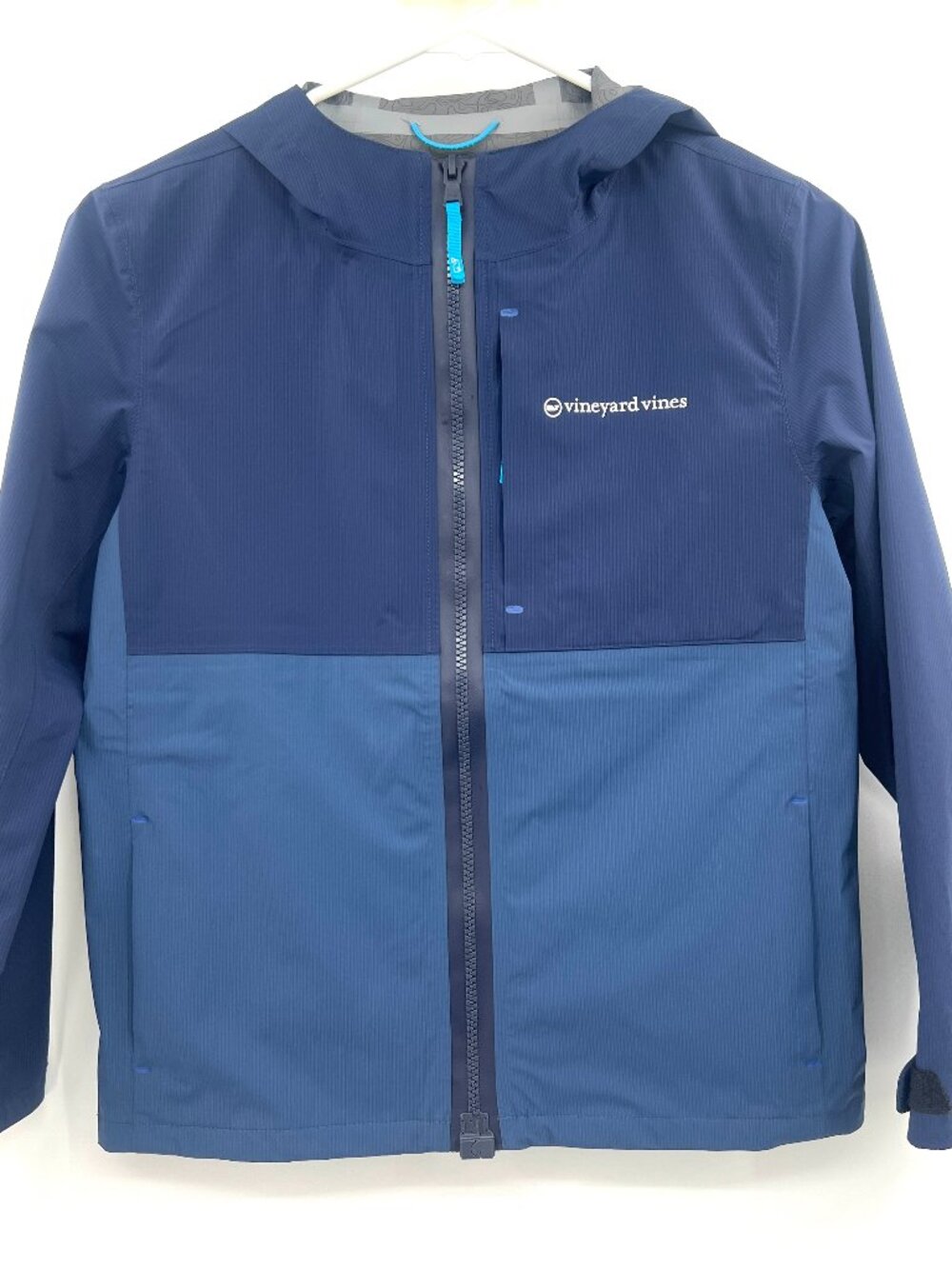 Vineyard Vines Blue Full Zip Nylon Windbreaker Jacket Boys Small